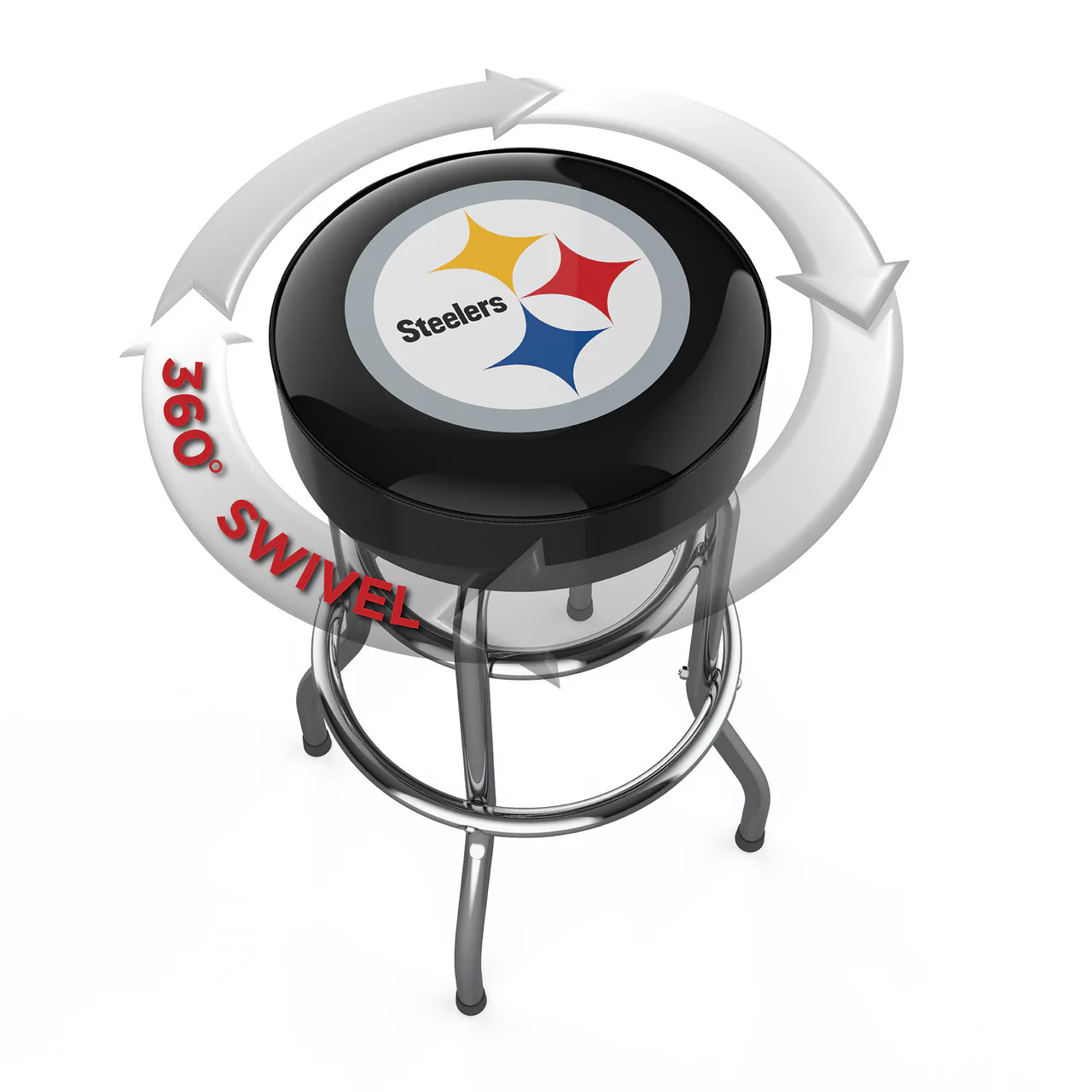 Pittsburgh Steelers Bar Stool Chrome - Image 3