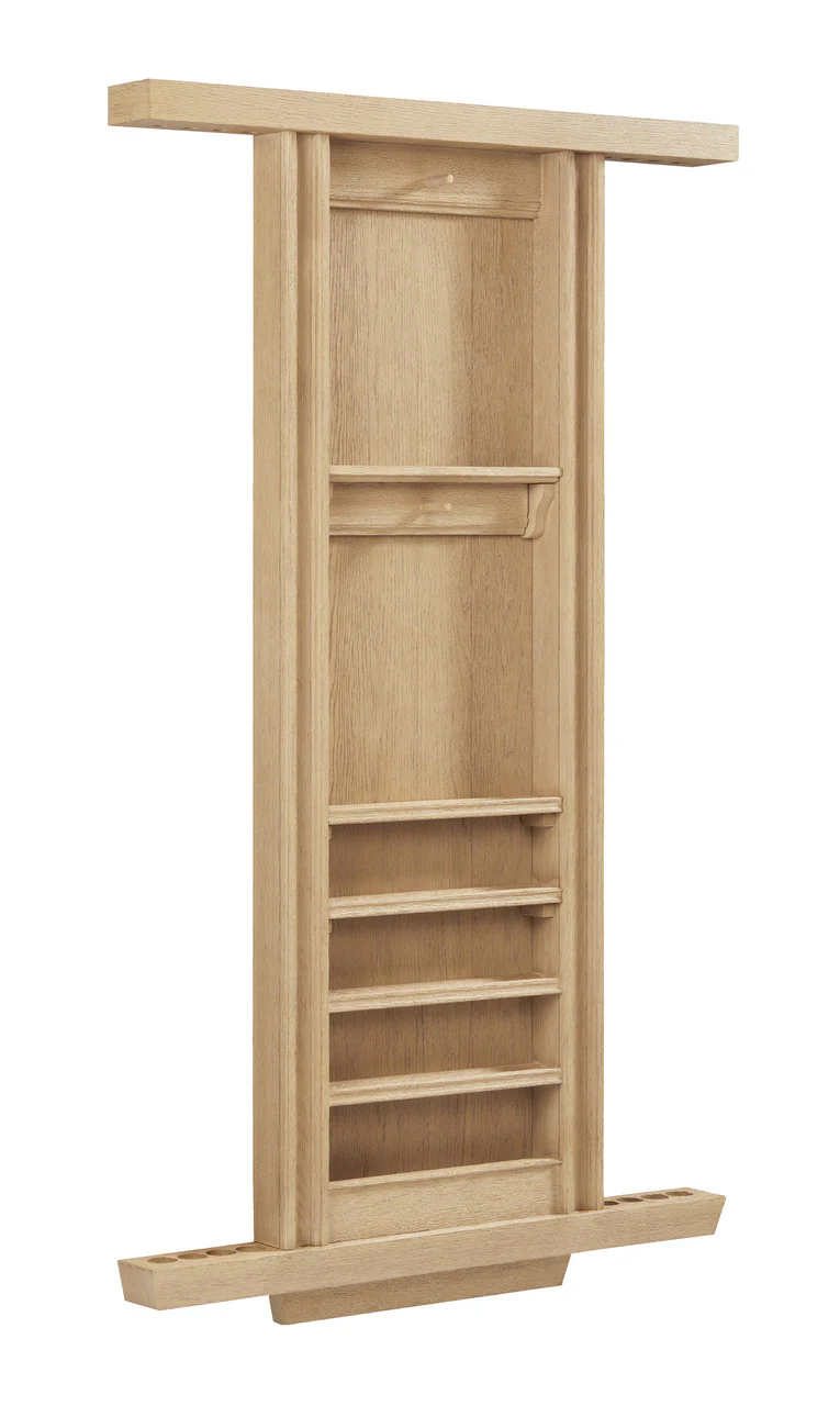 American Heritage Port Royal Wall Mount 8 Cue Rack - White Oak - Image 6