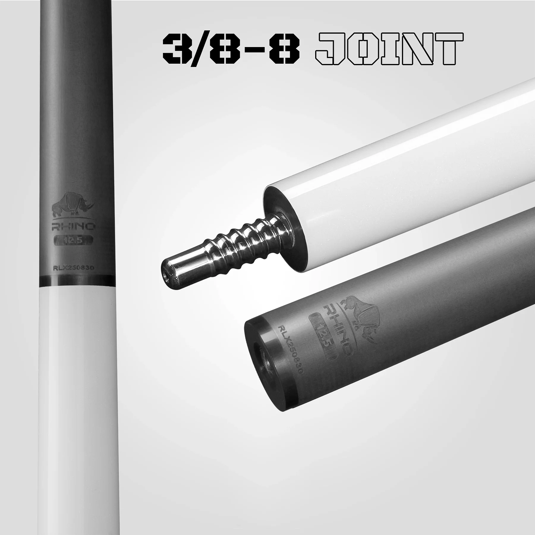 Rhino RCLUMSWWH125 Luminax Series Pool Stick with Sport Wrap - White Pearl - Image 7