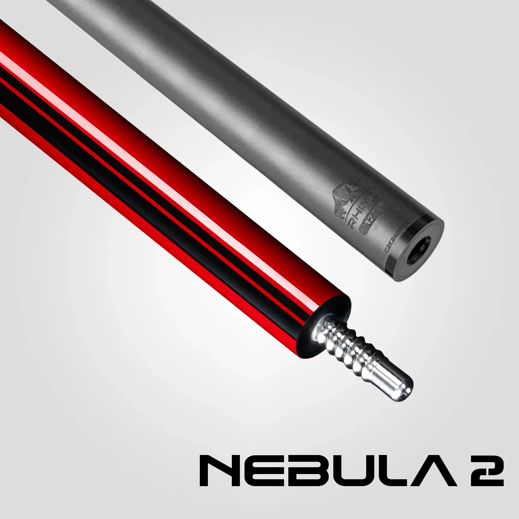 Rhino RCNEB2SWRD Nebula 2 Pool Cue with Sport Wrap - Crimson Red - Image 6