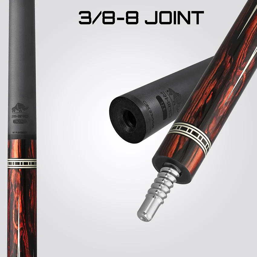 Rhino RETROCOCOLW Retro Series Carbon Pool Stick - Cocobolo with Lizard Wrap - Image 3