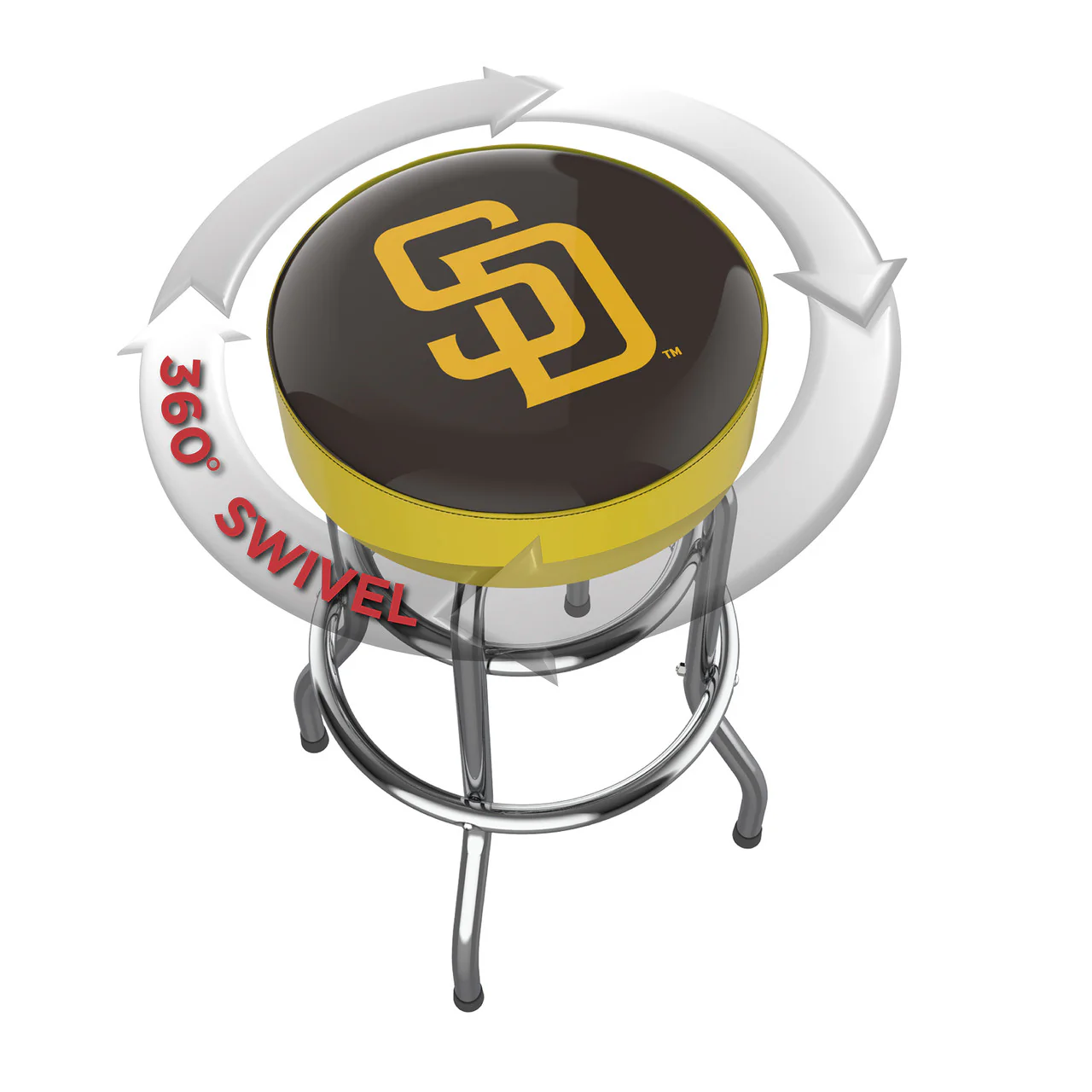 San Diego Padres Bar Stool Chrome - Image 3