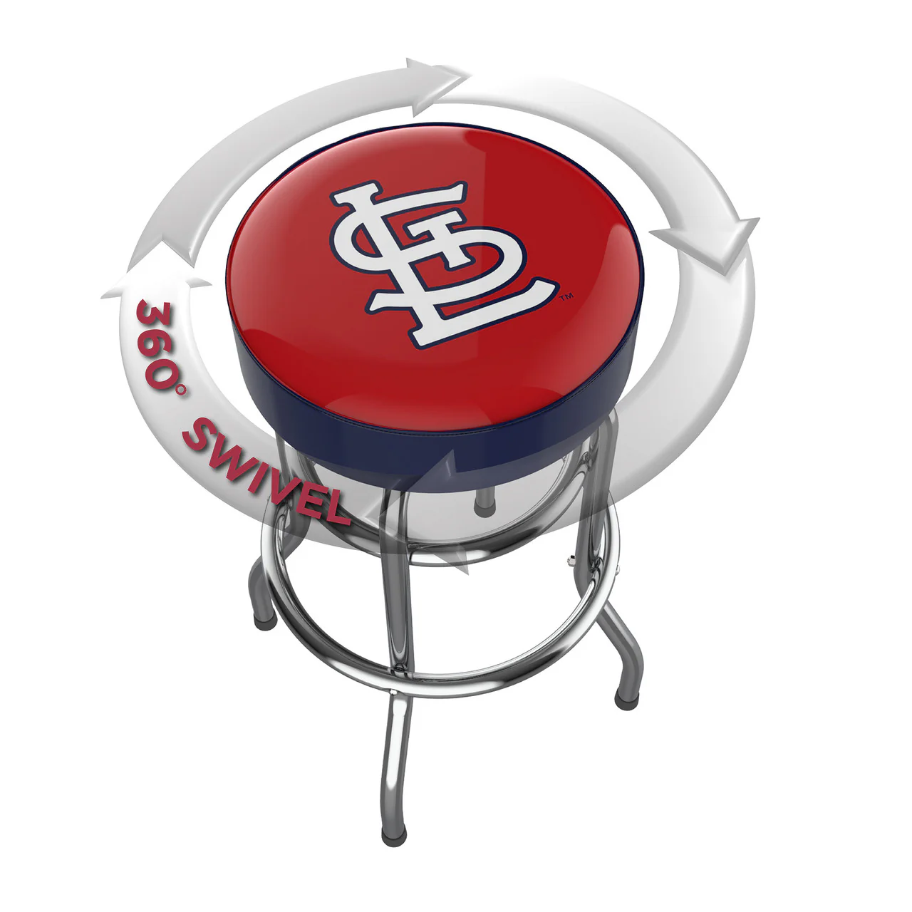 St Louis Cardinals Bar Stool Chrome - Image 4