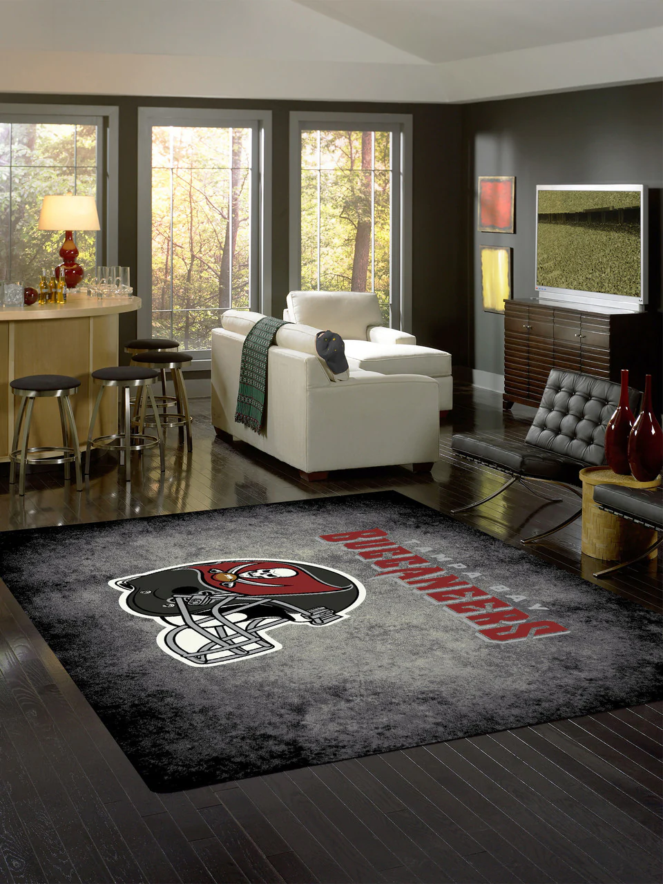 Tampa Bay Buccaneers Rug Distressed - Image 3