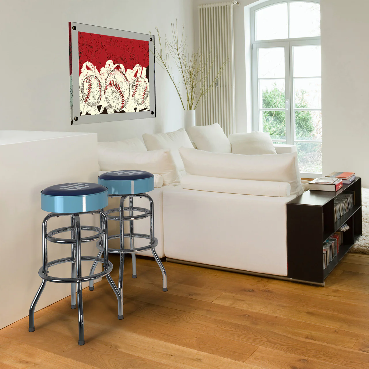 Tampa Bay Devil Rays Bar Stool Chrome - Image 5