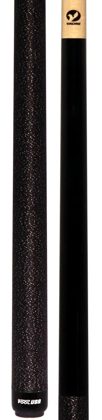 Viking UPUSA001 Ultimate Pool USA Range Series Pool Cue- Black Forearm with Black and Silver Spec Irish Linen Wrap - Image 5