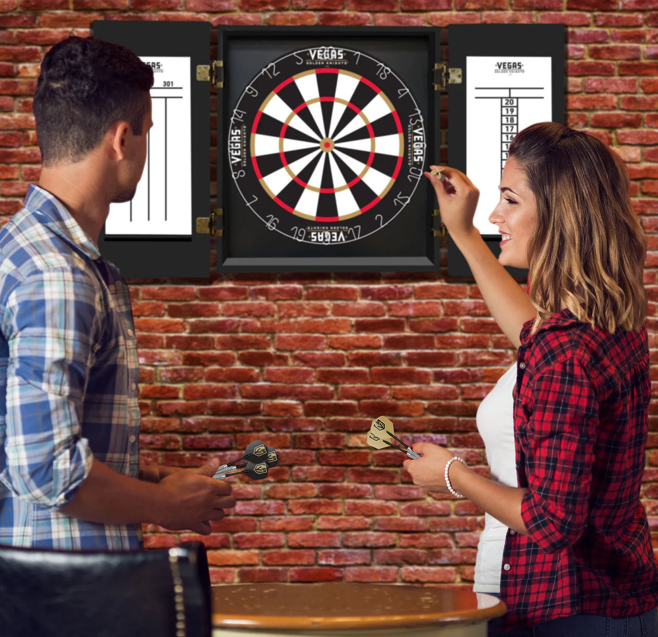 Vegas Golden Knights Dartboard Cabinet Set Fan's Choice - Image 5