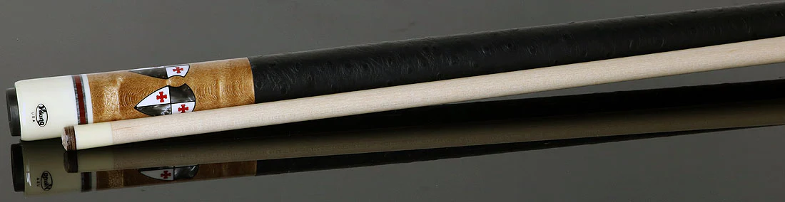Viking  DF0804 Defender Series Pool Cue - Maple with Smoke Sword Points and Shield Inlays - Image 3