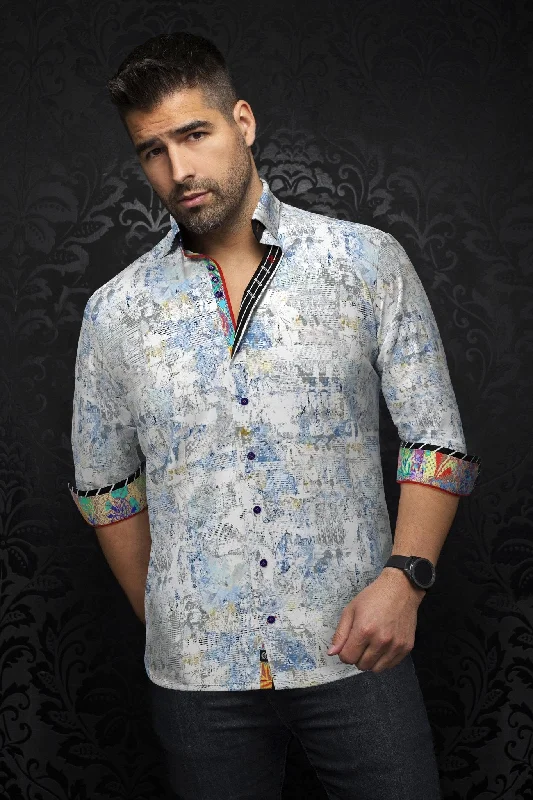 AU NOIR | Long Sleeve Shirt | Gomera White/Multi