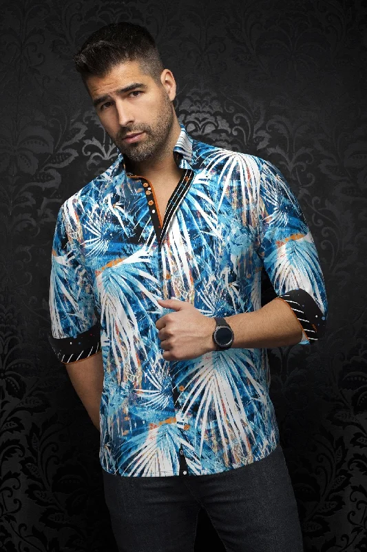 AU NOIR | Long Sleeve Shirt | Kylian Turquoise