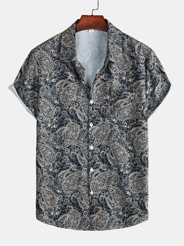 Paisley Print Button Up Shirt