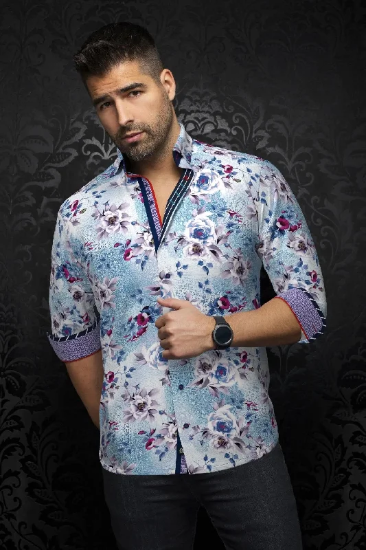 AU NOIR | Long Sleeve Shirt | Menotti Turquoise