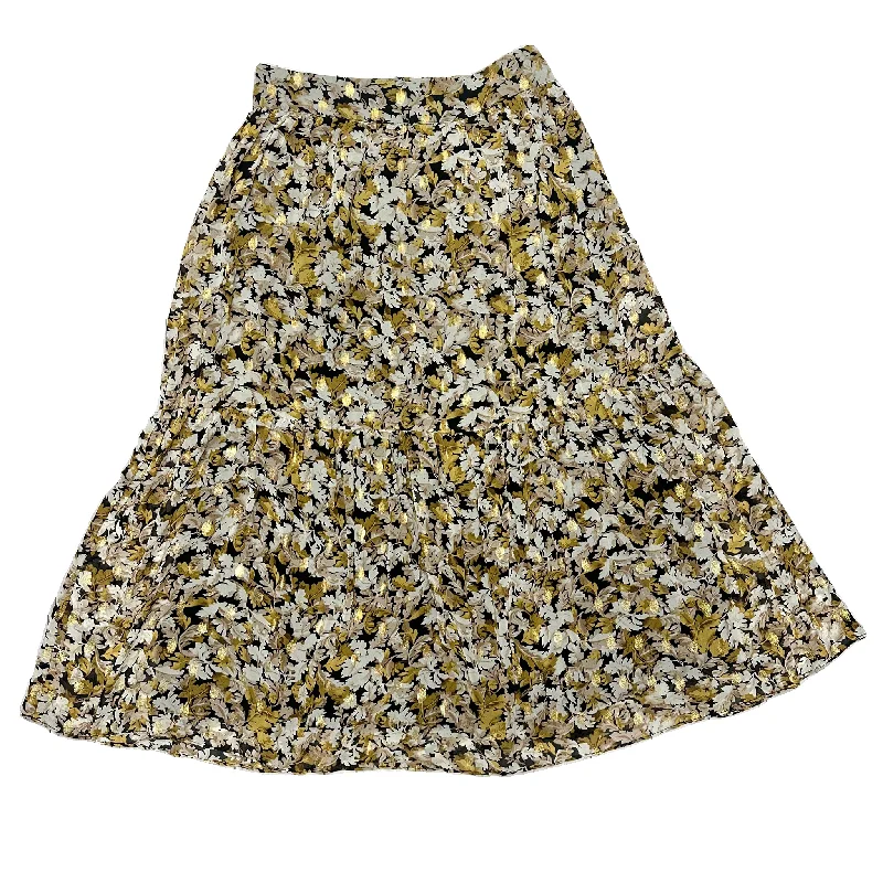 Skirt Midi By Grade & Gather In Floral Print, Size: M